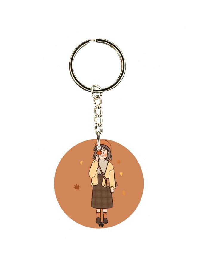 Cartoon Themed Single Sided Keychain