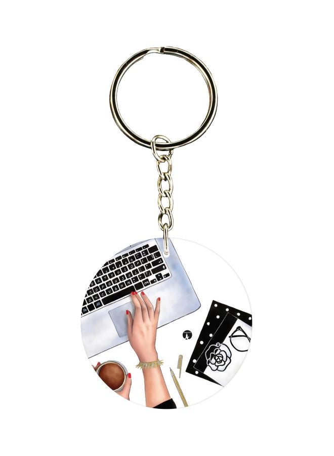 BP Cartoon Themed Single Sided Keychain