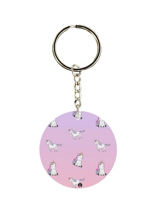 بي بي سلسلة مفاتيح بطبعة يونيكورن على وجه واحد