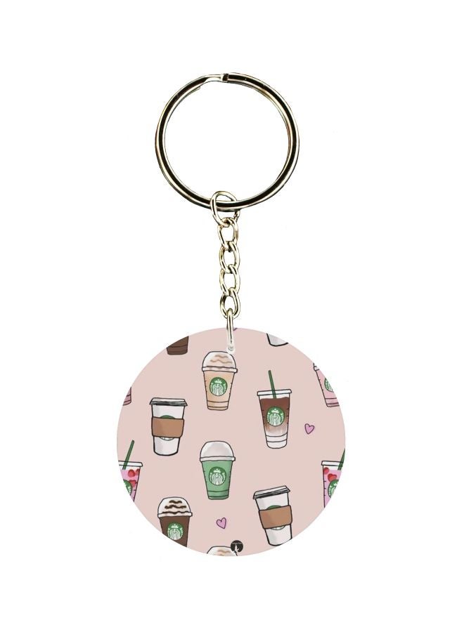 BP Cup Printed Single Sided Keychain