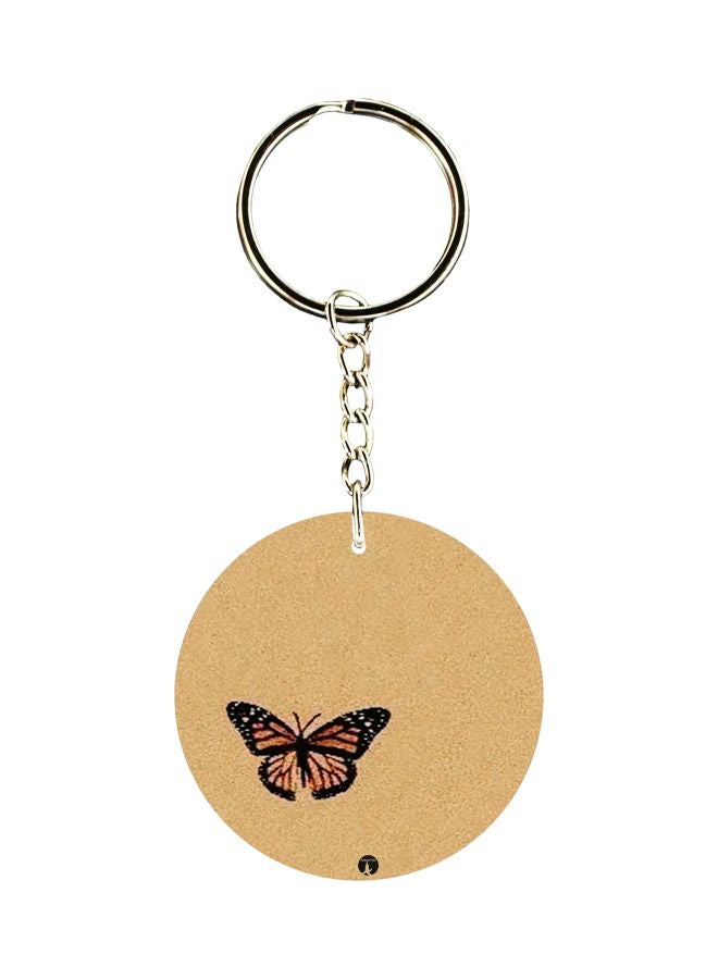 BP Butterfly Printed Plastic Keychain
