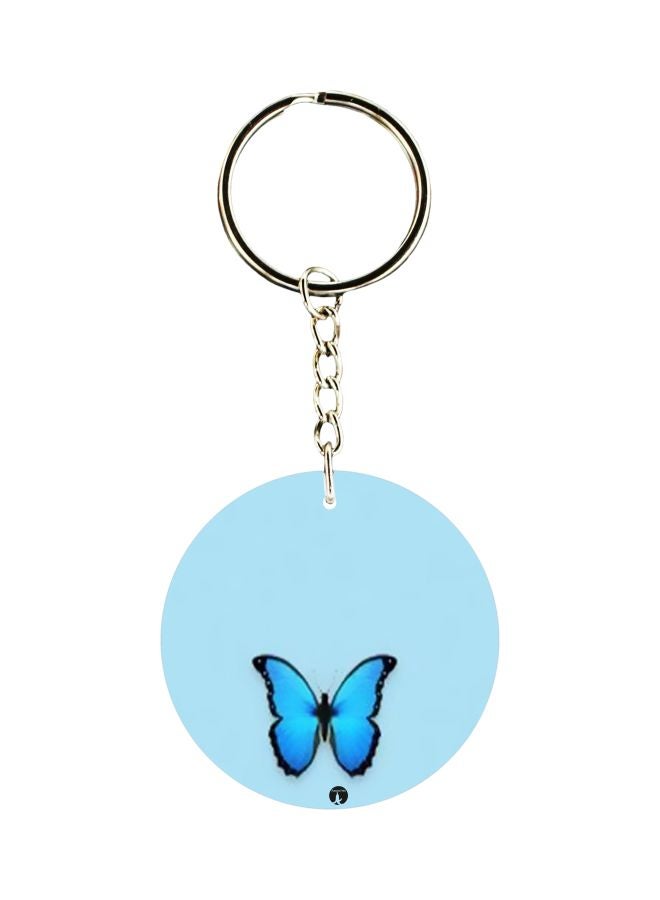 BP Butterfly Printed Plastic Keychain