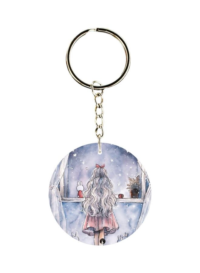 BP Anime Girl Printed Plastic Keychain