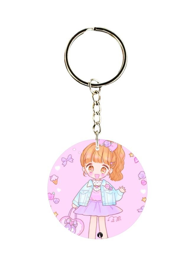 بي بي سلسلة مفاتيح بطبعة فتاة