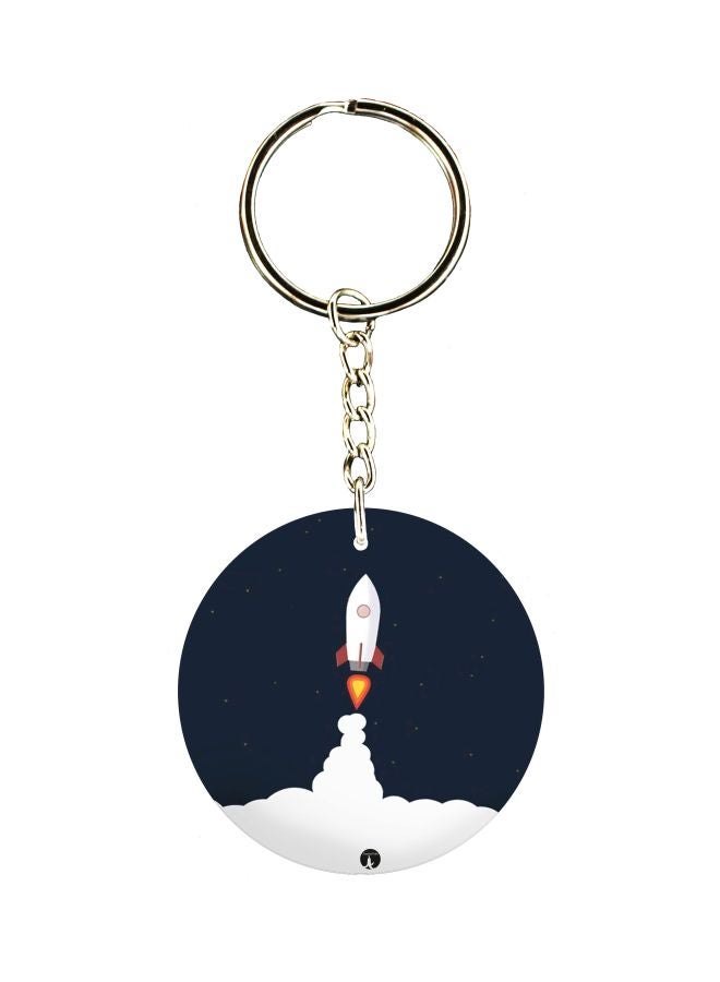 BP Rocket Printed Keychain