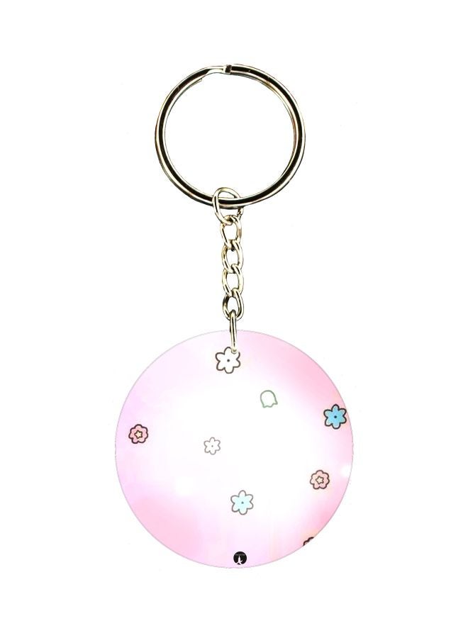 بي بي سلسلة مفاتيح بطبعة زهرة