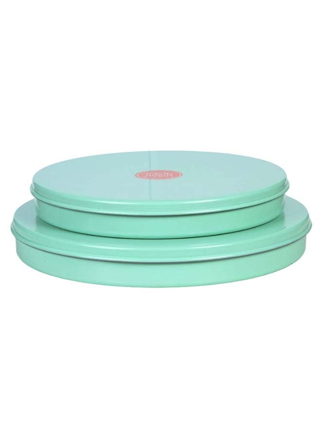 Ayda - 4-Piece Non Stick Basbuosa Cake Baking Tray With Lid Set Green 30 x 35centimeter - Image 1