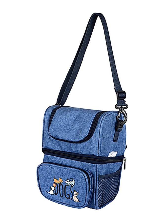 Biggdesign Dog Pattern Designed Foil Lining Bag Blue/Black 28 x 20cm  - Image 2