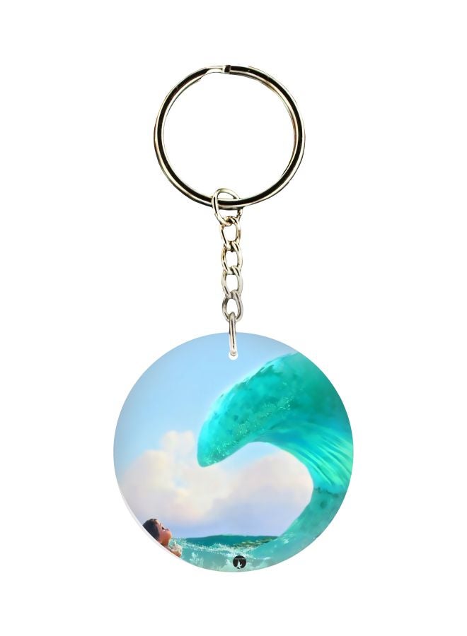 BP Ocean Wave Printed Keychain