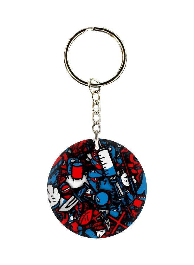 BP Single Sided Cartoon Printed Keychain