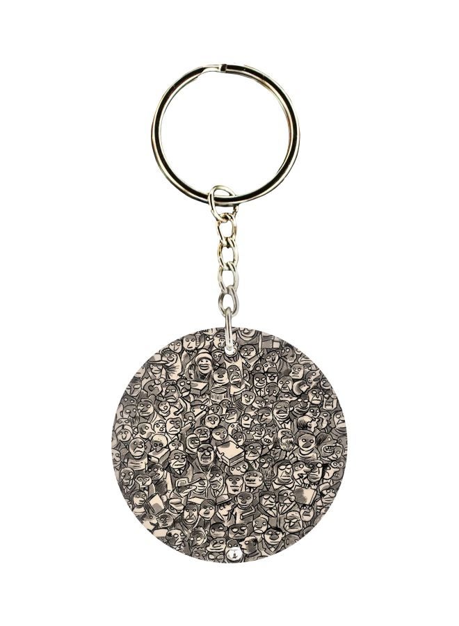 BP Single Sided Cartoon Printed Keychain