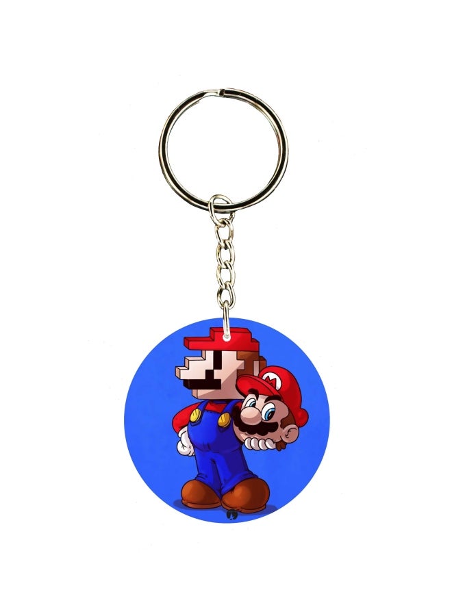 بي بي سلسلة مفاتيح مزينة بطبعة شخصية ماريو