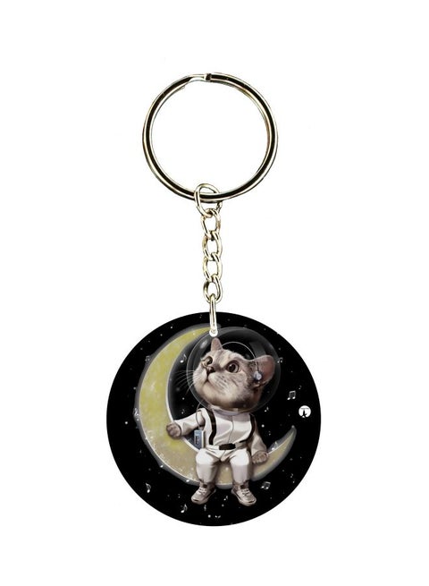 Cat Printed Keychain