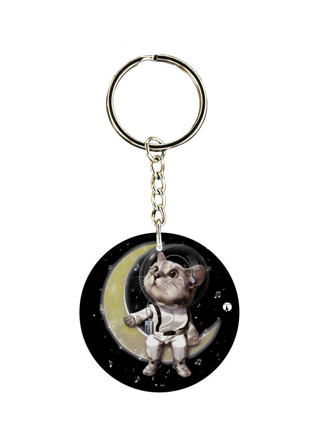 Cat Printed Keychain