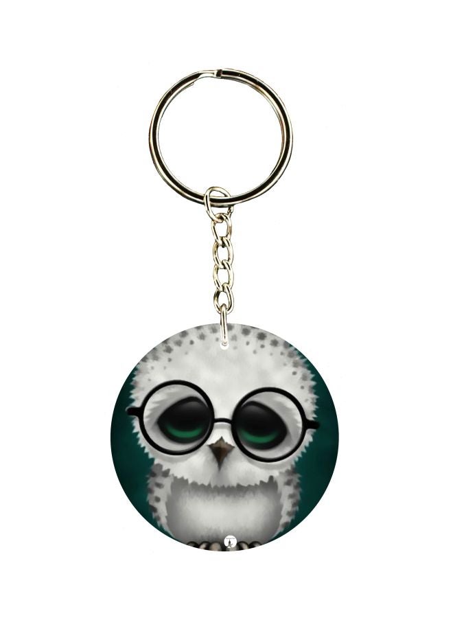 بي بي سلسلة مفاتيح مزينة بطبعة بومة