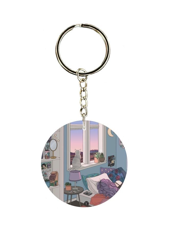 BP Plastic Printed Keychain