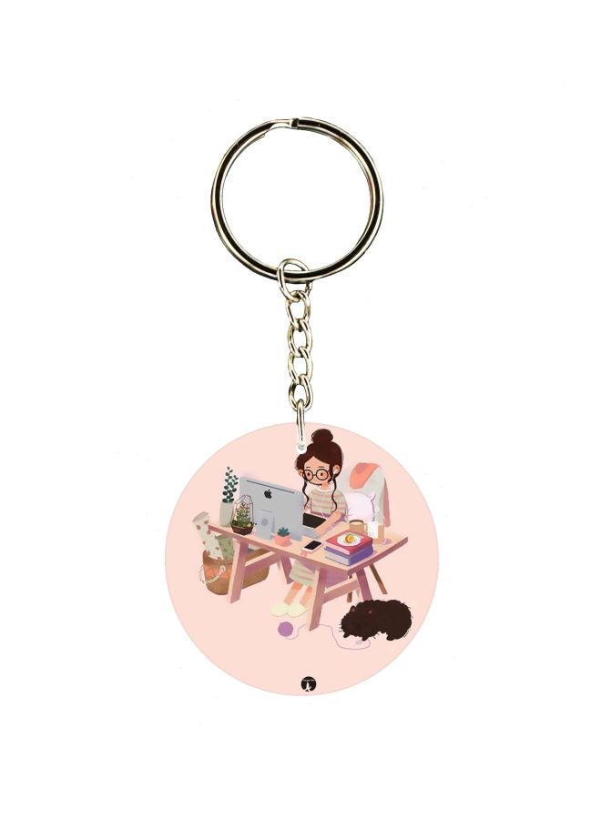 بي بي سلسلة مفاتيح بطبعة شخصية على جهة واحدة