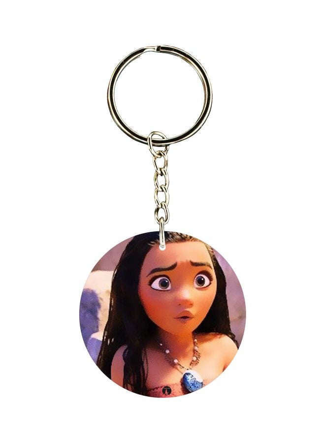 BP Cartoon Girl Printed Keychain