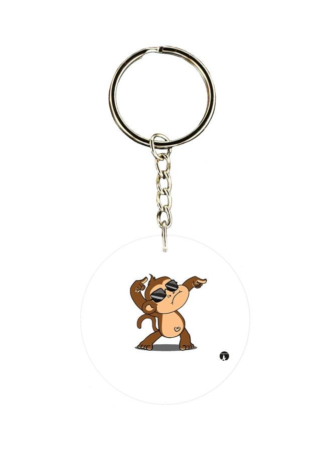 BP Monkey Printed Keychain