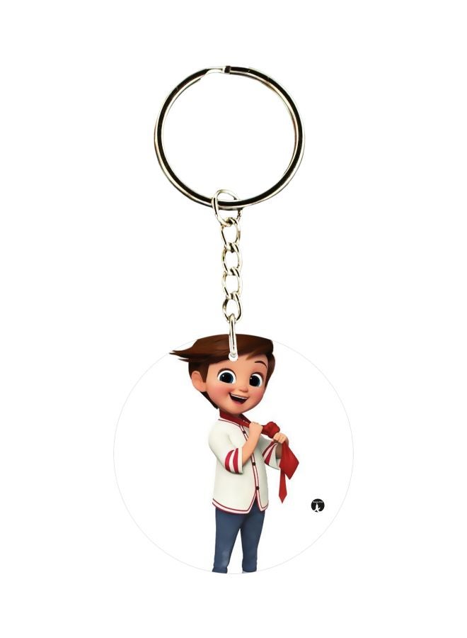 BP Cartoon Charecter Printed Key Chain