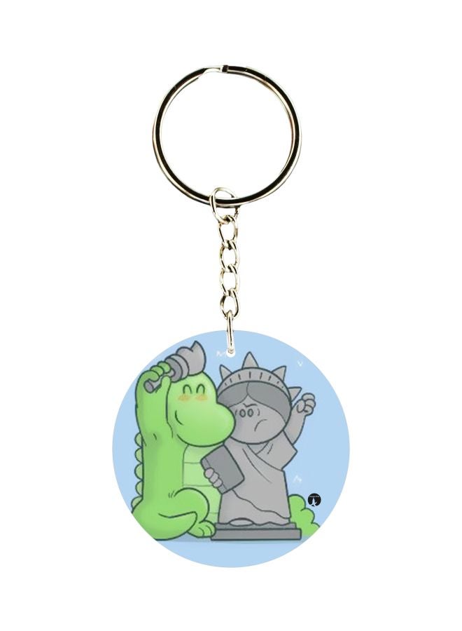 BP Dragon Printed Plastic Keychain