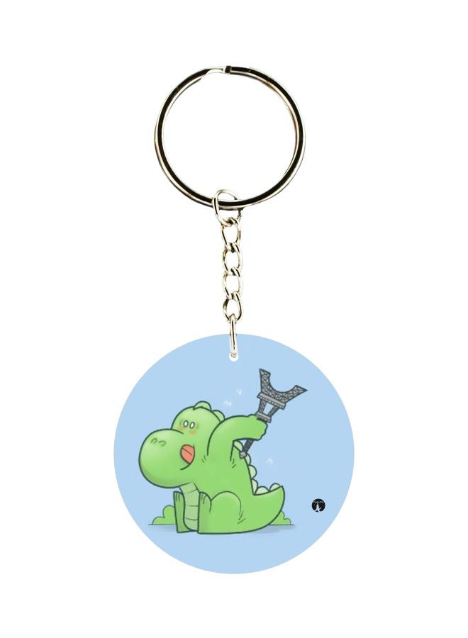 BP Dragon Printed Plastic Keychain