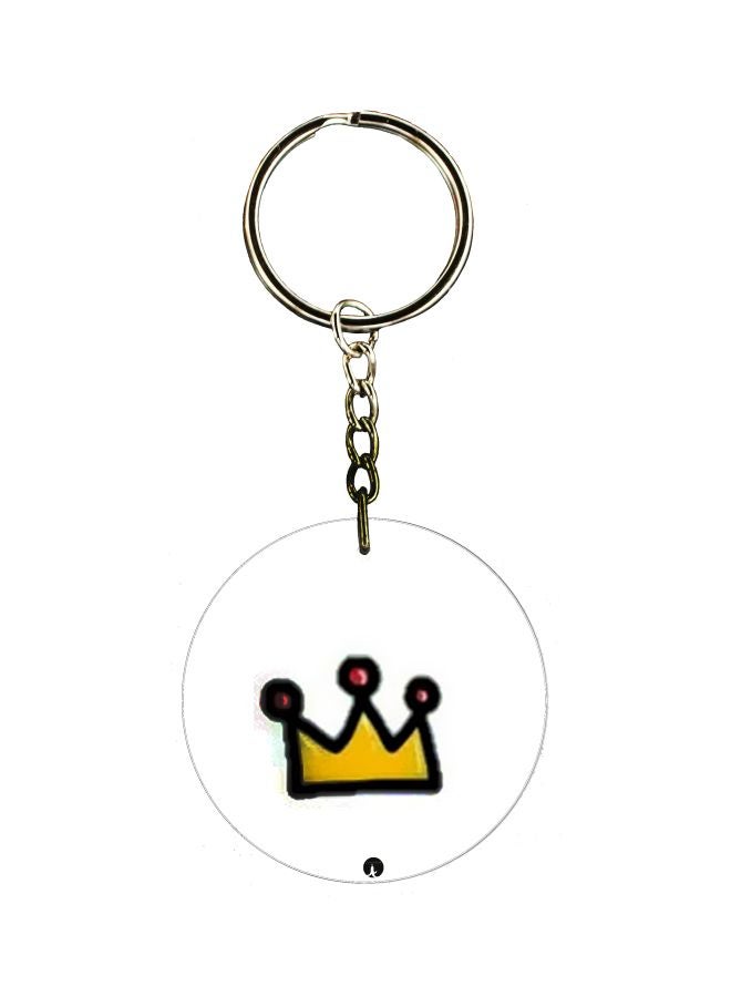 BP Crown Printed Plastic Keychain