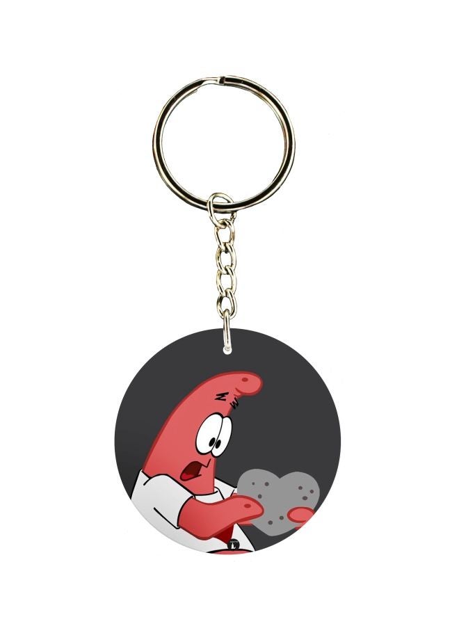 بي بي سلسلة مفاتيح من البلاستيك بطبعة رسومات كرتونية