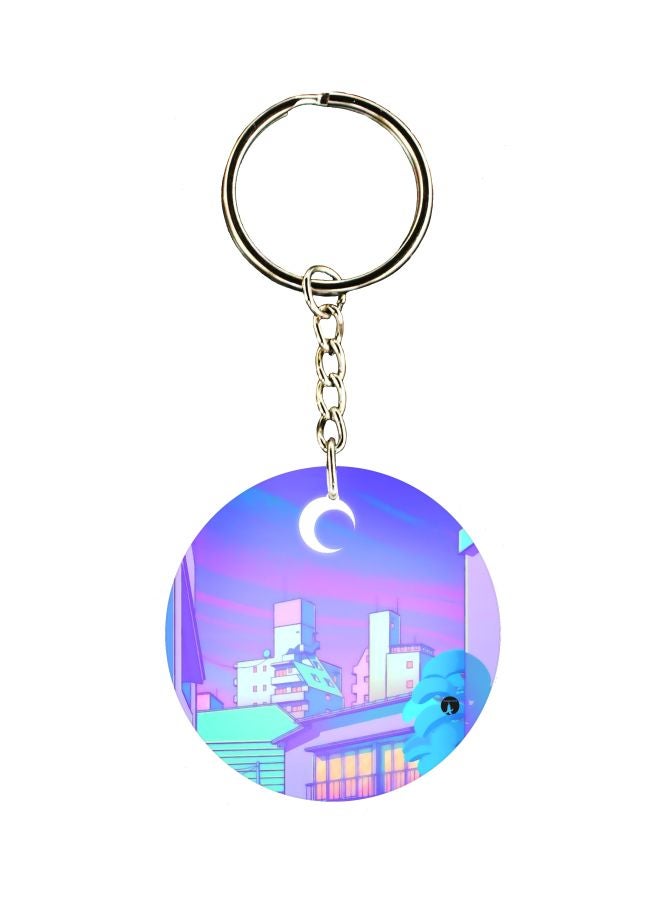 BP Printed Plastic Keychain
