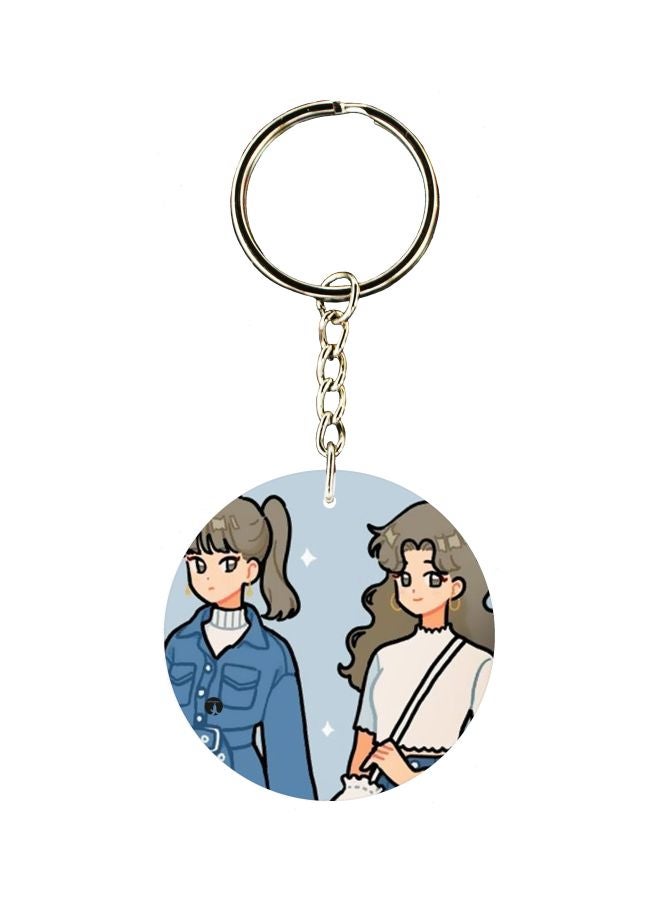BP Cartoon Character Printed Keychain