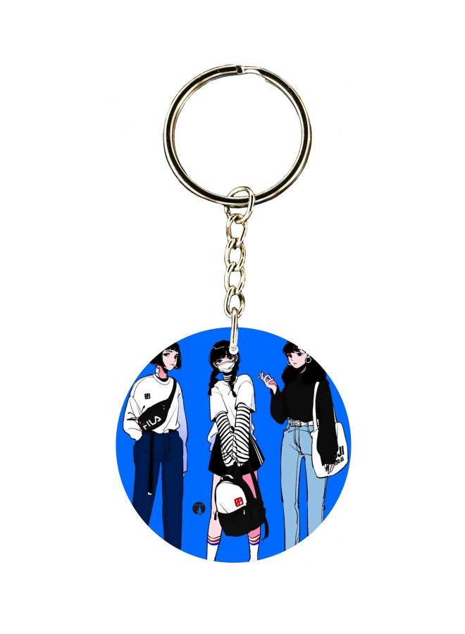BP Cartoon Character Printed Keychain