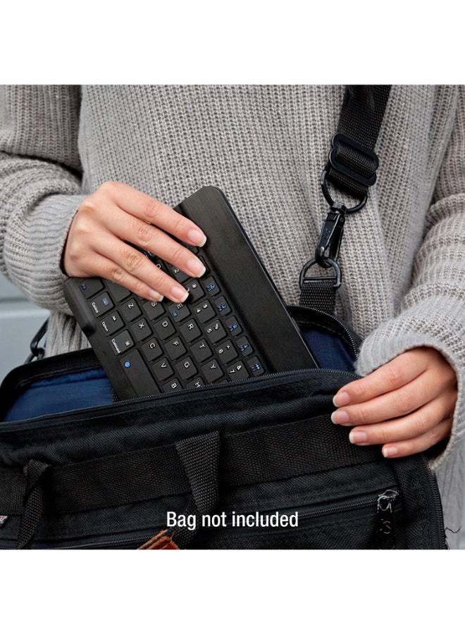 Portable Slim Keys Bluetooth Keyboard Black - Image 4