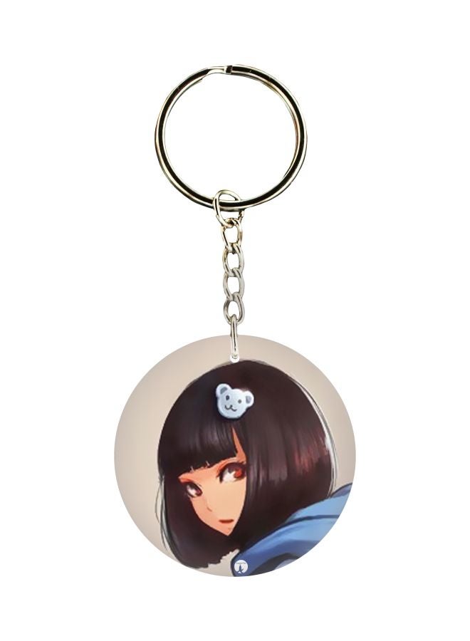 BP Anime Girl Printed Keychain