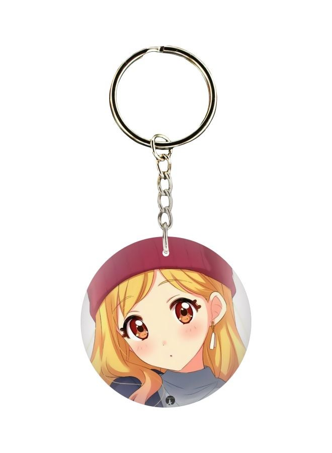 BP Anime Girl Printed Keychain