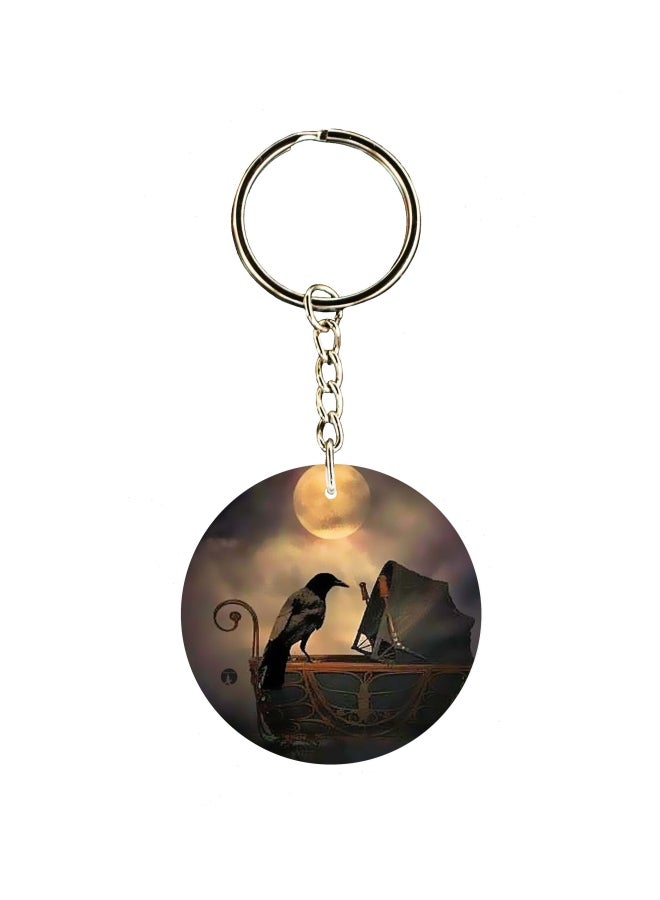 BP Crow Printed Keychain 