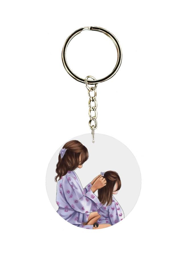 BP Mother And Daughter Printed Keychain 