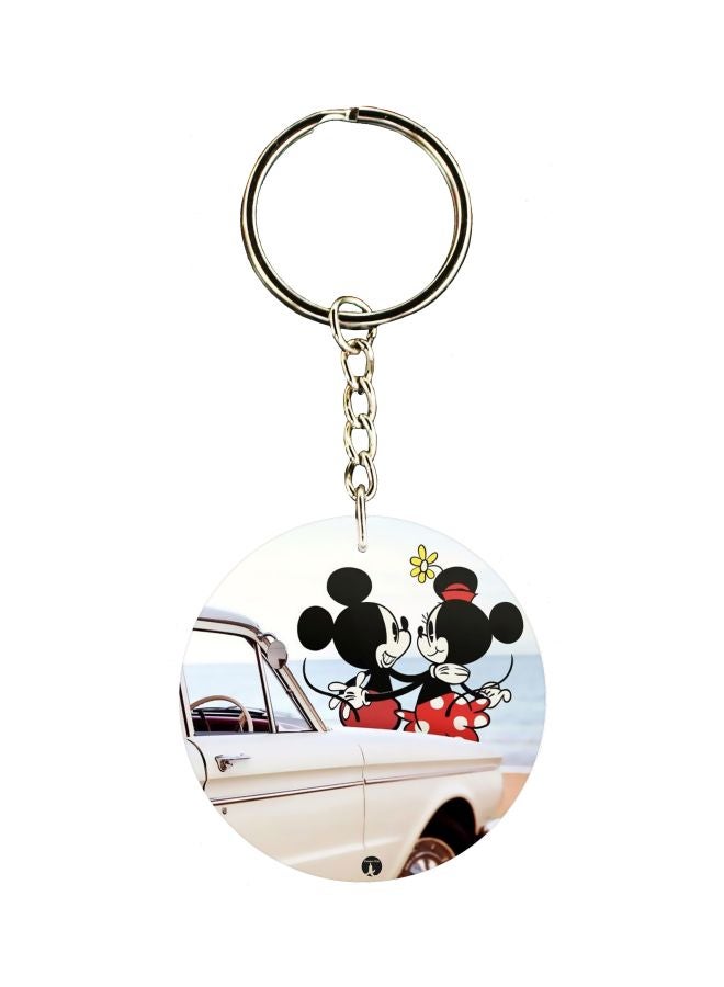 BP Mickey And Minnie Printed Keychain