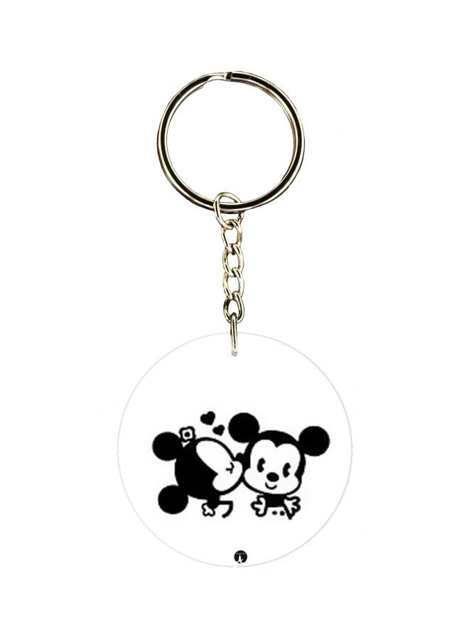 BP Mickey And Minnie Printed Keychain