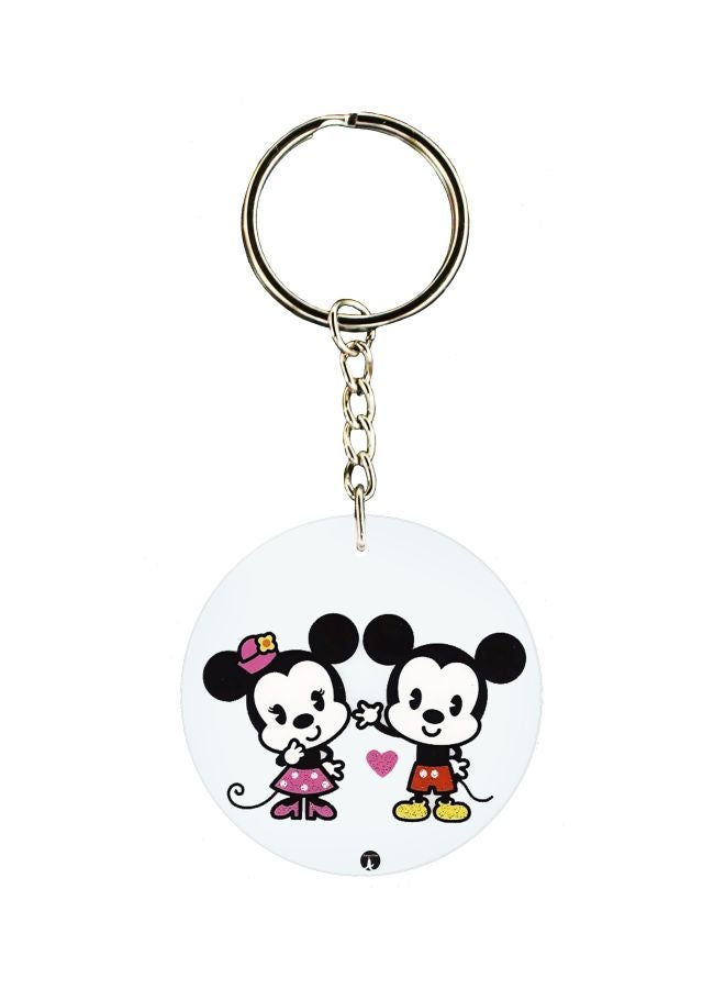 BP Mickey And Minnie Printed Keychain