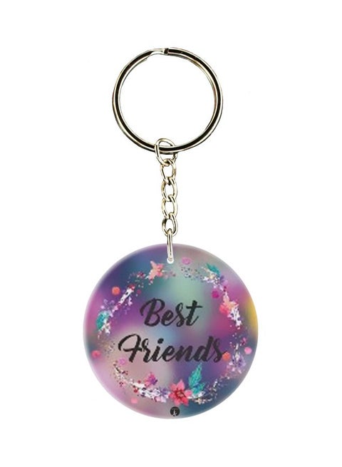 Best Friends Printed Keychain