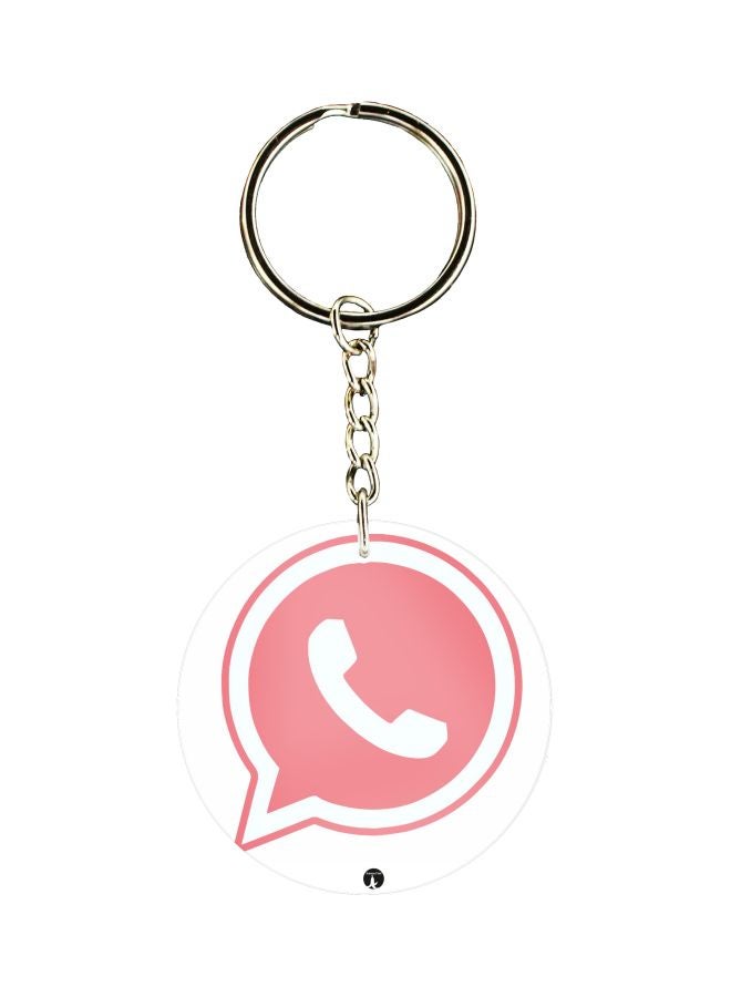 BP WhatsApp Printed Single Sided Keychain