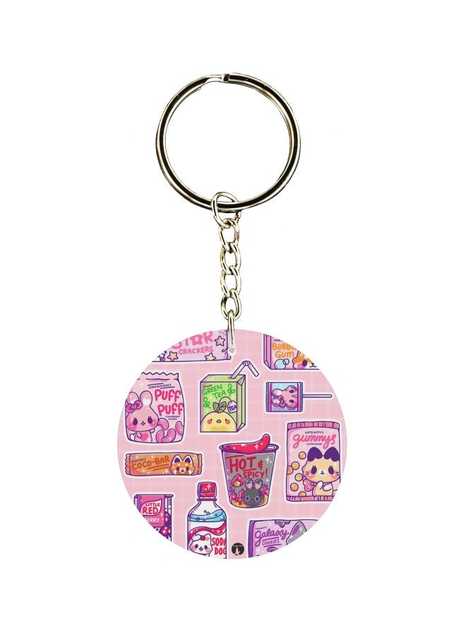 BP Printed Plastic Keychain