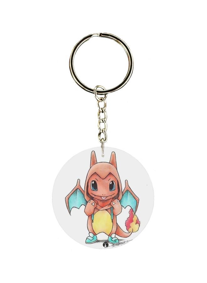 BP Single Sided Charmander Themed Keychain