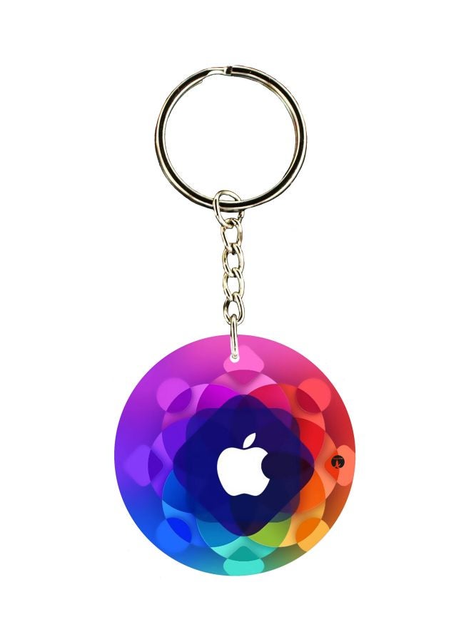 بي بي سلسلة مفاتيح بطبعة شعار شركة أبل من جانب واحد
