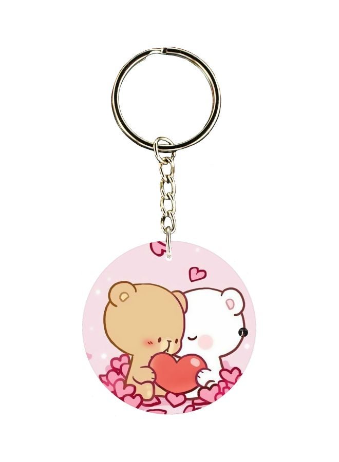 BP Single Sided Bear Themed Keychain