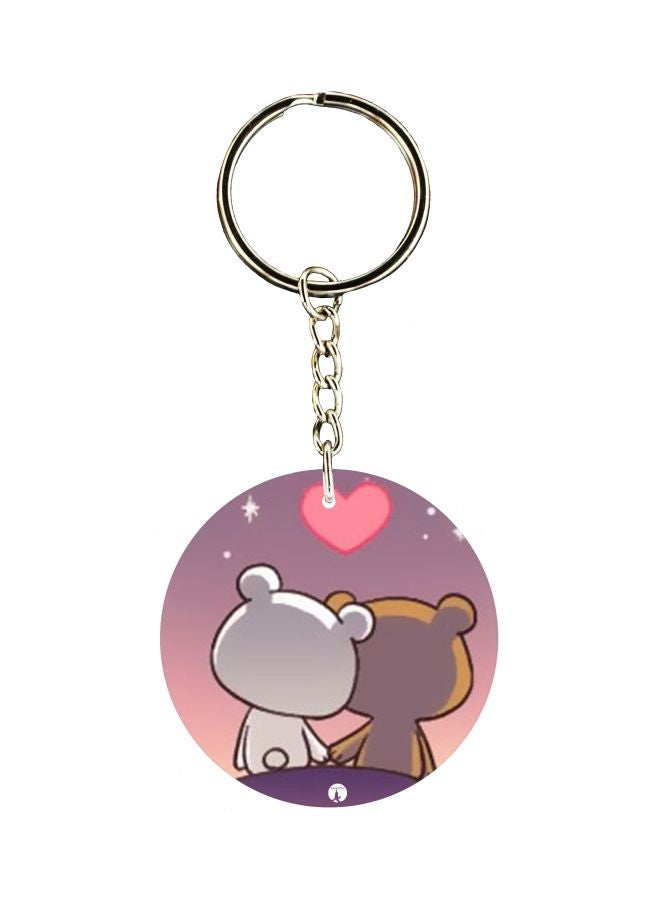 BP Single Sided Bear Themed Keychain