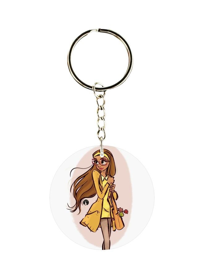 BP Girl Printed Plastic Keychain