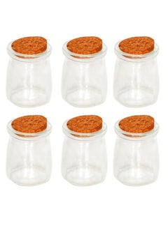 China 6-Piece Spices Jar With Cork Set Clear/Orange 100ml 
