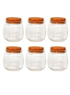 China 6-Piece Spices Jar With Cork Set Clear/Orange 100ml 