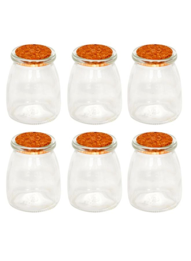 China - 6-Piece Spices Jar With Cork Set Clear/Orange 175ml - Image 1